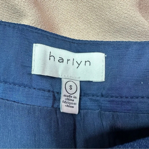 Harlyn anthropologie midi pencil skirt with sheer panel stripe at bottom small - Picture 5 of 8